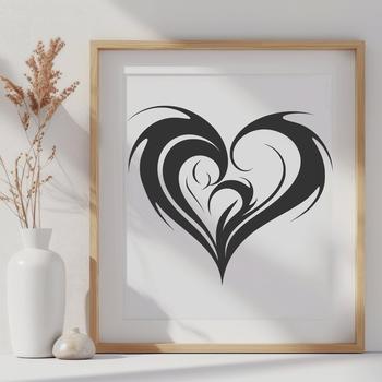 A stylized vector illustration of a heart shape.