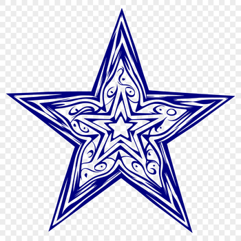 A simple star shape created in vector art format.