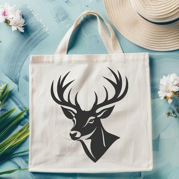 A detailed SVG representation of a deer, ideal for use in digital crafting, such as Cricut templates or Procreate designs.