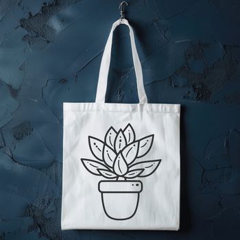 A simple line drawing illustration of a succulent plant in a minimalist style.