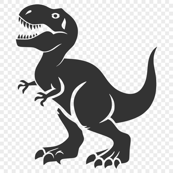 A vector graphic representation of a dinosaur, suitable for cutting machine and pyrography applications.