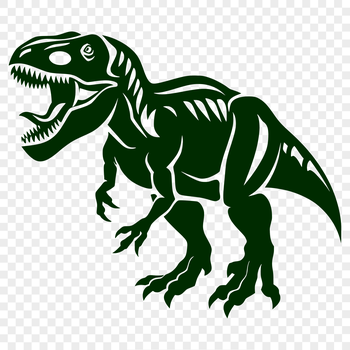 A prehistoric dinosaur depicted in full body stance, suitable for vector art design.