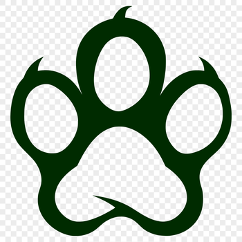 A set of digital paw print designs suitable for commercial or personal projects.