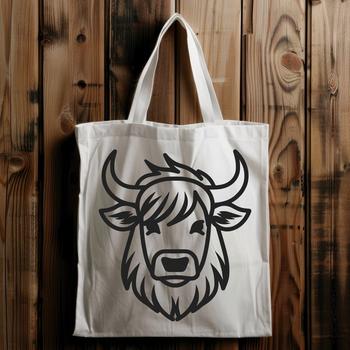 A close-up illustration of a cow's head, suitable for vector design projects.