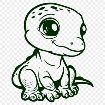 A small prehistoric dinosaur figurine with a cute expression, shown in full body pose.