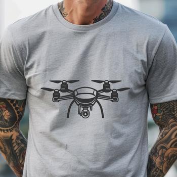 Vector illustration of an unmanned drone with modern design features.