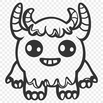 Free Cute Monster - Free SVG Download, Commercial Use