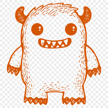A playful, child-friendly monster illustration designed as a vector graphic.