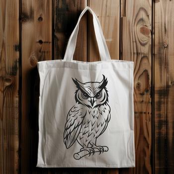 A high-quality vector image of an owl perched on a branch, showcasing its full body details.