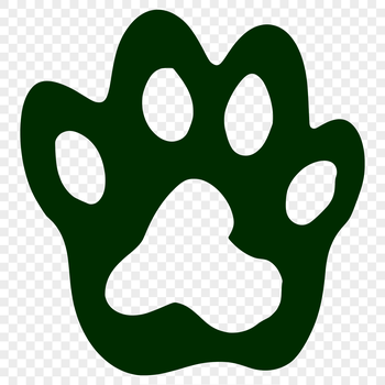 Close-up illustration of animal paw prints in vector format.