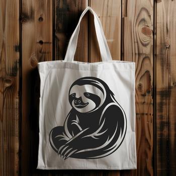A sloth in full-body pose, suitable for vector design or cutting machine projects.