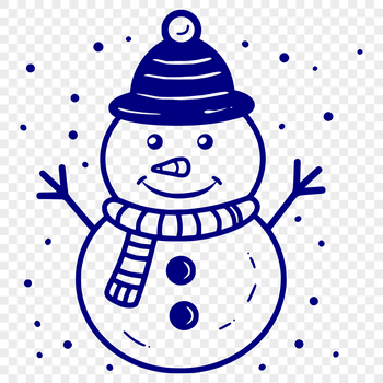 A simple snowman illustration created as vector art for Christmas and winter designs.