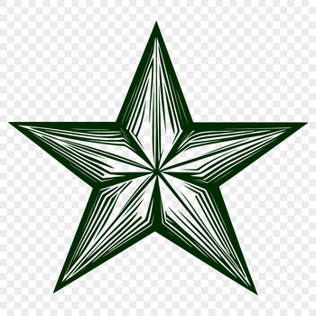 A minimalist 2D star design in vector format.