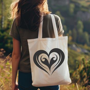 A simple, symmetrical heart shape created in vector format.