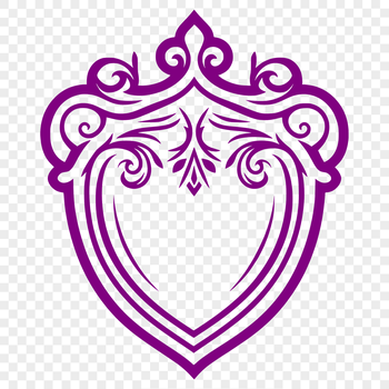 A detailed shield design featuring intricate patterns and ornate details suitable for vector graphics.