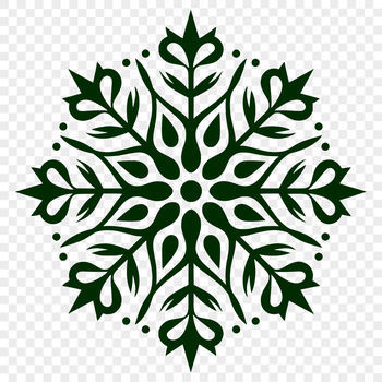 Ornate snowflake illustration designed in vector format for easy editing and customization.