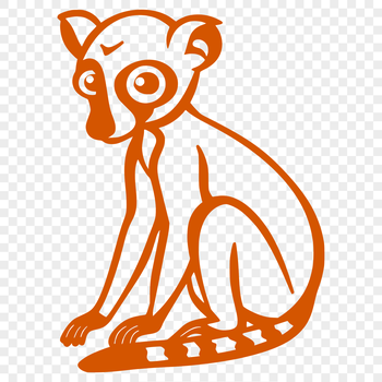 A colorful illustration of a Lemur, ideal for vector art projects.