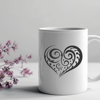 An open heart symbol in vector format, ideal for various uses including crafting and digital applications.