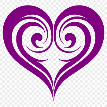 A delicate ornate heart shape with intricate details, suitable for vector design and cutting machine use.