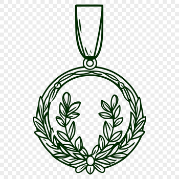 A digital medal icon designed as vector art for various uses.