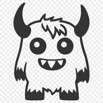 A colorful illustration of a cute monster character designed for various crafting and design projects.