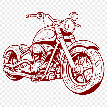 A detailed vector illustration of a motorcycle with sleek design lines.