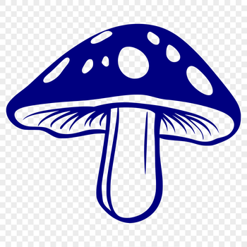 A detailed illustration of a mushroom, suitable for various design applications and editable formats.