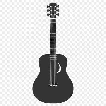 Guitar clip art illustration designed for digital use in vector format.