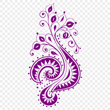 A decorative ornate paisley shape with intricate details suitable for vector art designs.