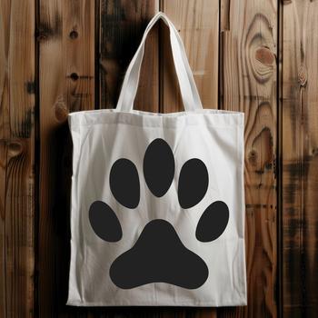 A stylized vector illustration of a cat's paw print, suitable for digital design projects.