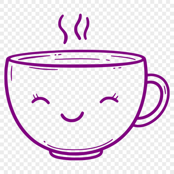 A simple cup illustration in vector format, suitable for various design applications.
