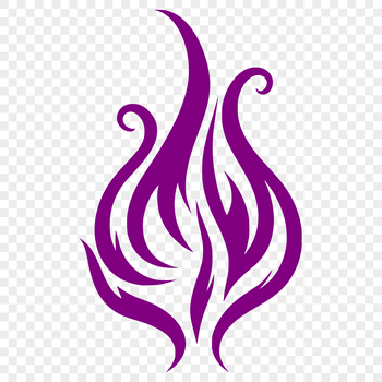 A stylized illustration of flames with bold lines and vibrant colors, suitable for use in graphic design.