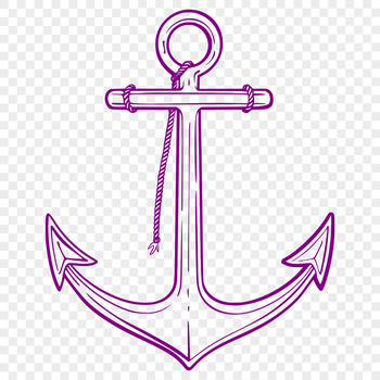 Nautical anchor icon for vector design and cutting machine use.