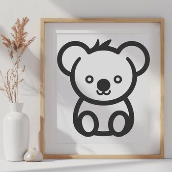 Cute Sitting Koala PNG