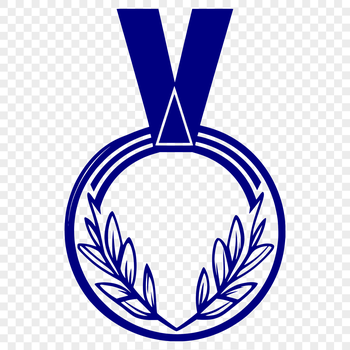 Medal design in vector format, suitable for cutting machines like Cricut or laser cutters.