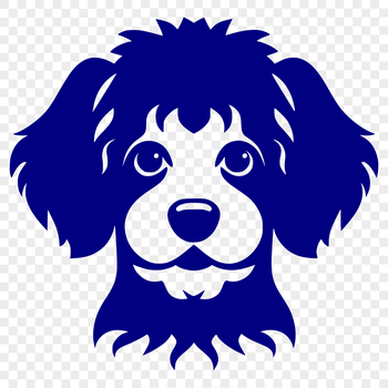 A high-quality illustration of a poodle's head, suitable for various digital applications and crafting projects.