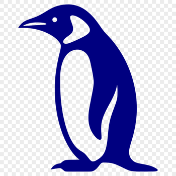 Unique Penguin Simple Line Drawing