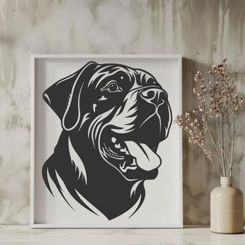 Artistic Rottweiler - Laser Cutter SVG