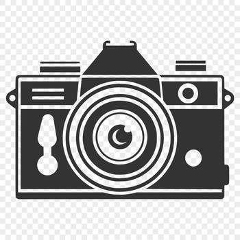A digital camera illustration in vector format, ideal for use in photography and graphic design projects.