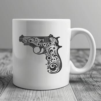 Gun Printable Image In SVG, PNG, PDF And DXF Formats