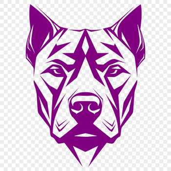 Close-up illustration of a pitbull's head, suitable for digital crafting and design projects.