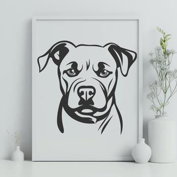 Stunning Pitbull Vector Art