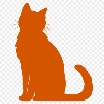 A simple outline illustration of a cat sitting on its haunches, suitable for vector art projects.