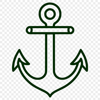 Simple nautical anchor icon in a vector design format suitable for various applications.
