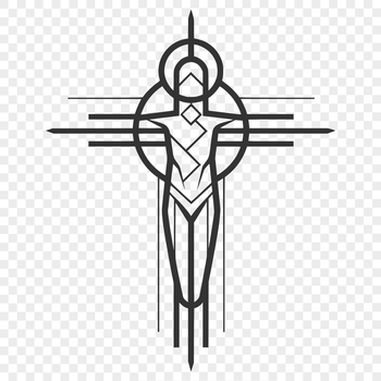 A simple vector illustration of a traditional cross with ornate details, suitable for various uses.