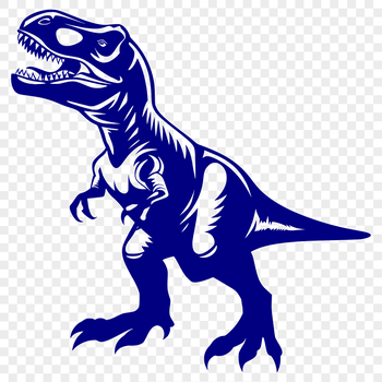 A prehistoric dinosaur, specifically a full body illustration of a Tyrannosaurus Rex.