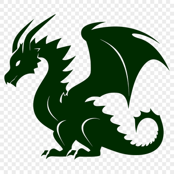 A mythical creature with scales, wings, and a long tail.
