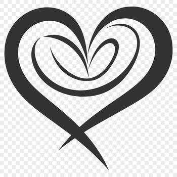 Vector illustration of a heart shape, ideal for digital design and crafting projects.