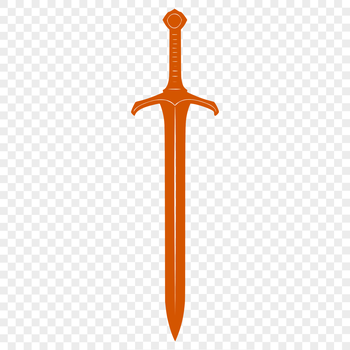 A metallic sword design with intricate details, suitable for cutting machine or laser cutter projects.
