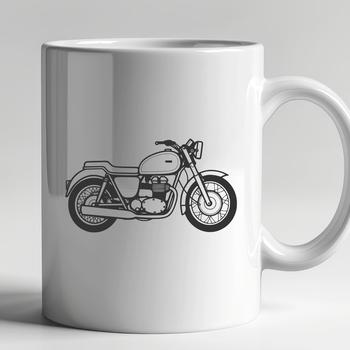 A detailed vector illustration of a motorcycle with sleek design lines and bold features.